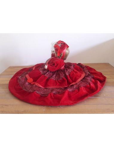 Bambola-in-Porcellana-Capodimonte-Rossa-l'infinito-Vintage-3