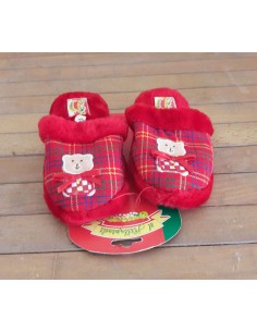 Pantofoline-Bimbo-Rosse-con-Quadretti 2