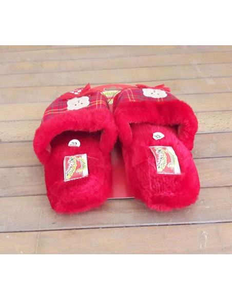 Pantofoline-Bimbo-Rosse-con-Quadretti-3