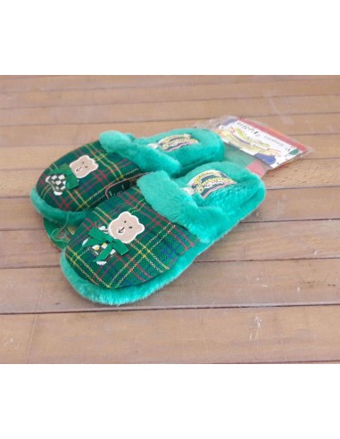 Pantofoline-Bimbo-Verdi-con-Quadretti