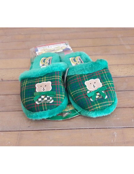 Pantofoline-Bimbo-Verdi-con-Quadretti-1