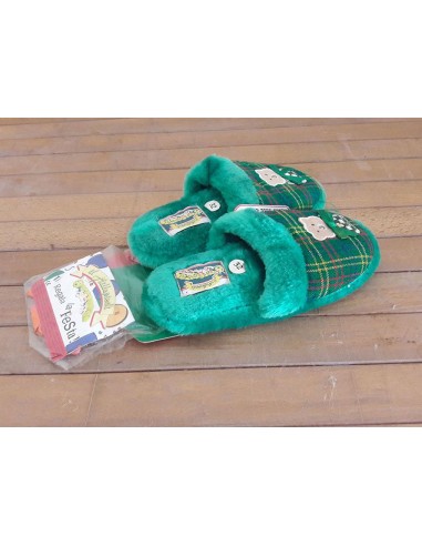 Pantofoline-Bimbo-Verdi-con-Quadretti-2