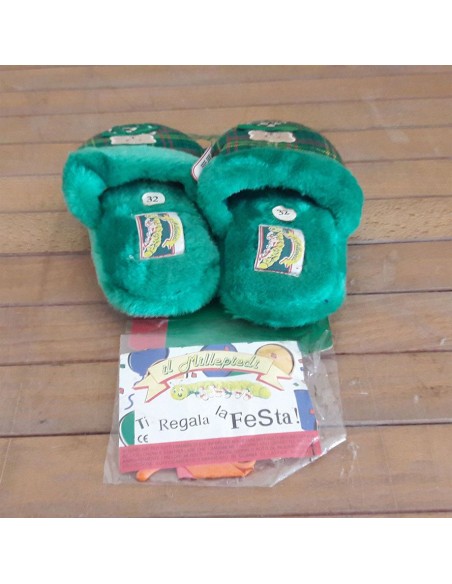 Pantofoline-Bimbo-Verdi-con-Quadretti-3