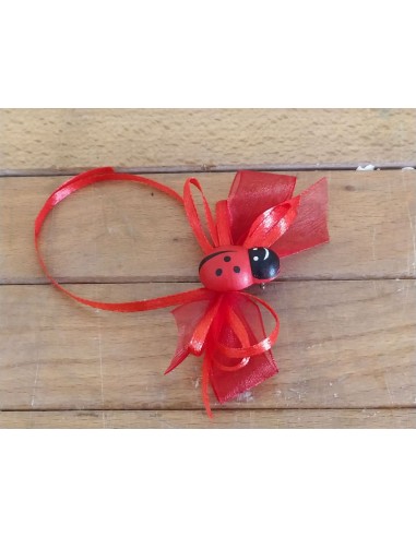 Coccinella-Rossa-Legno-con-Spilla- Fiocchetto-Rosso2