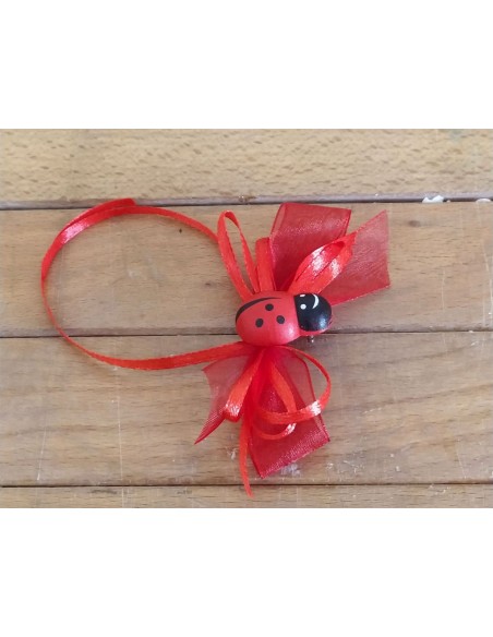 Coccinella-Rossa-Legno-con-Spilla- Fiocchetto-Rosso2