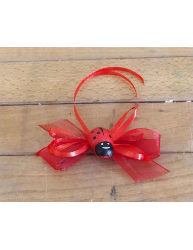 Coccinella-Rossa-Legno-con-Spilla- Fiocchetto-Rosso3