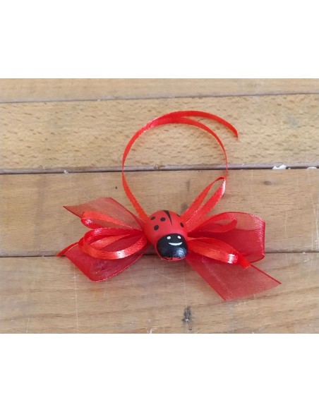 Coccinella-Rossa-Legno-con-Spilla- Fiocchetto-Rosso3