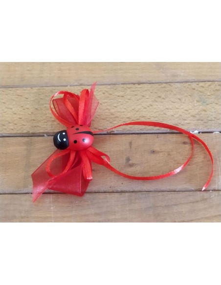 Coccinella-Rossa-Legno-con-Spilla- Fiocchetto-Rosso4