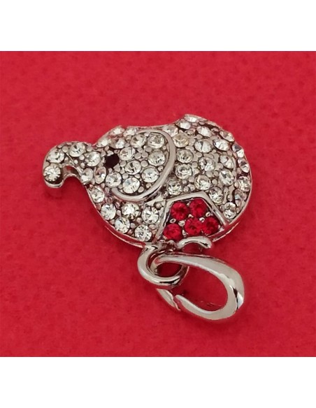 Ciondolino-in-metallo-elefantino-con -Swarovski2