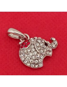 Ciondolino-in-metallo-elefantino-con -Swarovski 2