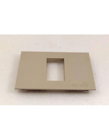Placca-Mostrina-grigio-sabbia-1posto Bticino-TEKNE