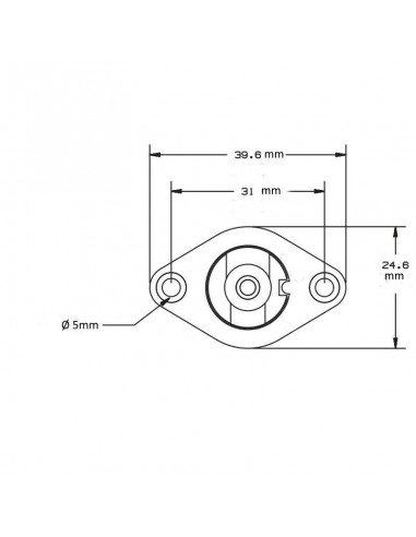 Portalampada ceramica per lampada alogena R7s-Dimensioni