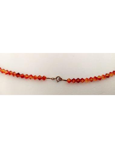 Collana-swarovski-arancio-Ø-14cm-particolare aggancio
