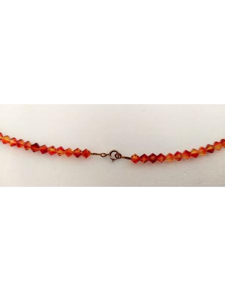 Collana-swarovski-arancio-Ø-14cm-particolare aggancio