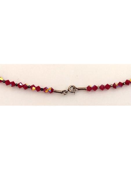 Collana-swarovski-bordeaux-Ø-13cm-particolare aggancio