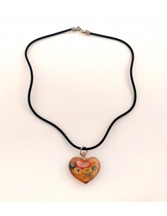 Collana-caucciù-cuore-con-murrine 2