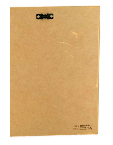 Quadro in legno Via Brera dipinto a...