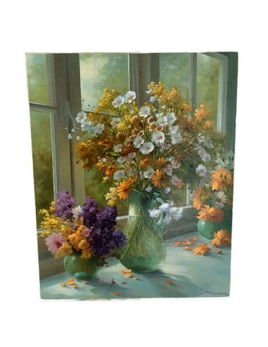 Quadro in legno Via Brera dipinto a...