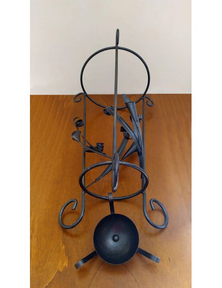 Portaombrelli-in-ferro-battuto-nero-con-calle-8