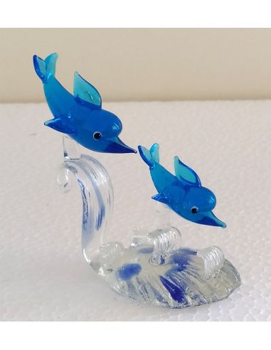 Delfini-colore-Azzurro-in-coppia-su-base-trasparente