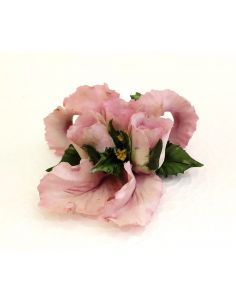 Bouquet-Fiori-con-fiocco-in-Capodimonte-rosa-piccolo 2