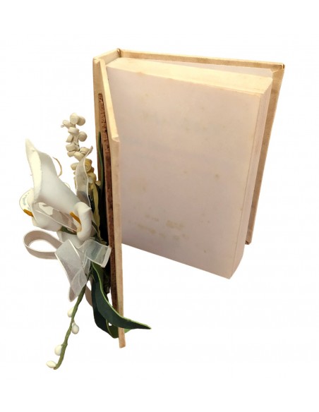 Vangelo antichizzato con bouquet calle10,5x2,6xH14-interno