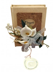 Vangelo antichizzato con bouquet calle10,5x2,6xH14 2