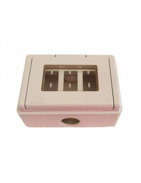 Cassetta-portafrutti-da-parete-avorio-con-portello-3-P-magic-1503.A