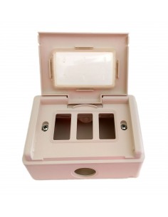 Cassetta-portafrutti-da-parete-avorio-con-portello-3-P-magic-1503.A 2