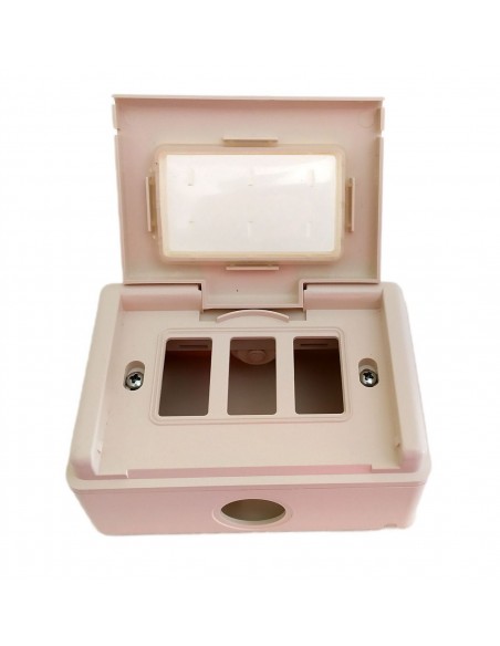 Cassetta-portafrutti-da-parete-avorio-con-portello-3-P-magic-1503.A-1