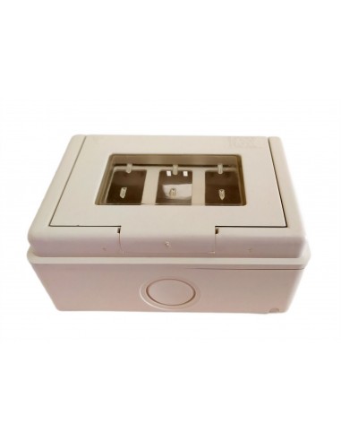 Cassetta-portafrutti-da-parete-avorio-con-portello-3-P-magic-1503.A-2