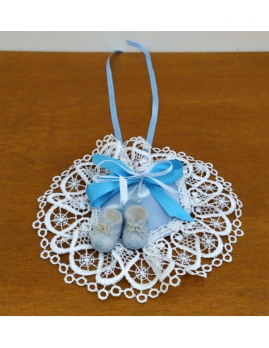 Centrino-nascita-celeste-con-scarpette -in-resina-2