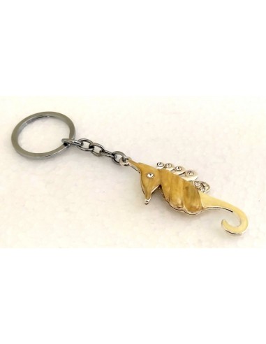 Portachiavi-cavalluccio-marino-in-metallo-13cm-Avorio