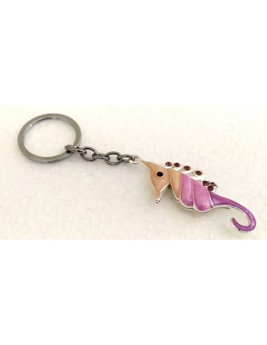 Portachiavi-cavalluccio-marino-in-metallo-13cm-Fuxsia
