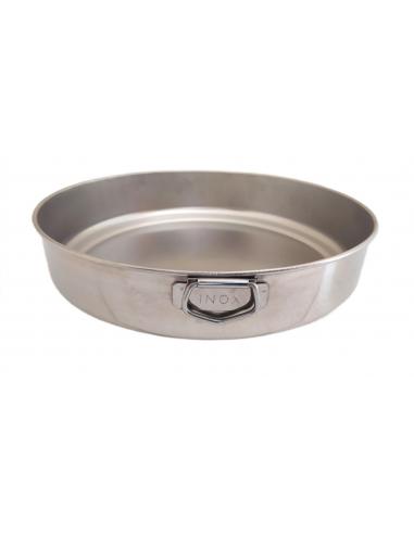 Tortiera-in acciaio-inox-18/10-antiaderente-Steel-Pan-Ø-30