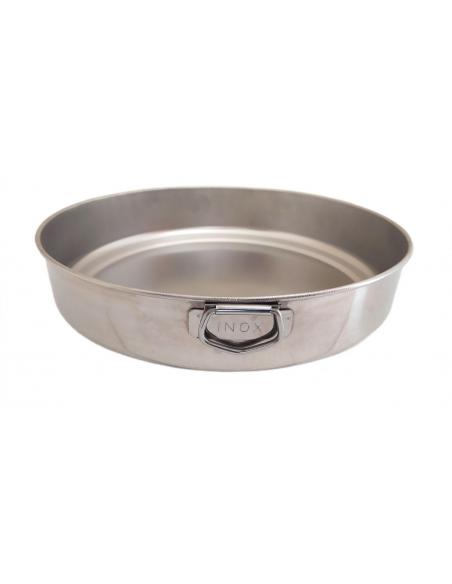 Tortiera-in acciaio-inox-18/10-antiaderente-Steel-Pan-Ø-30
