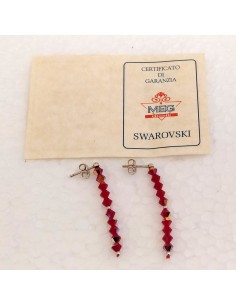 Orecchini-pendenti-Swarovski-e-argento-925-bordeaux 2