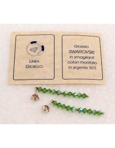 Orecchini-pendenti-Swarovski-e-argento-925-Verdi 2