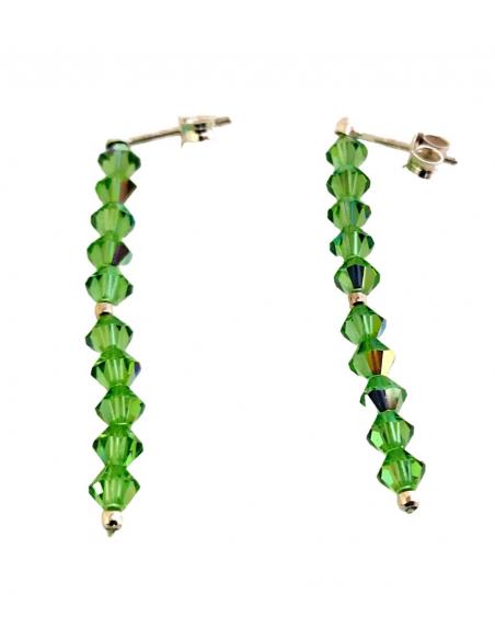 Orecchini-pendenti-Swarovski-e-argento-925-Verdi