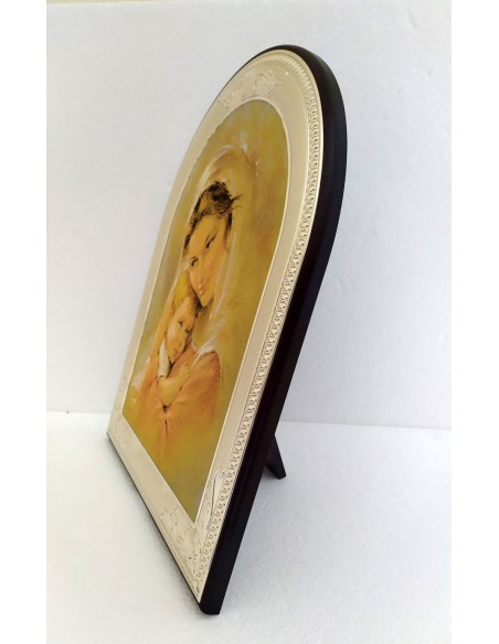 Quadro-Madonna-con-bambino-su-tela-con-cornice-in-argento-bilaminato-4