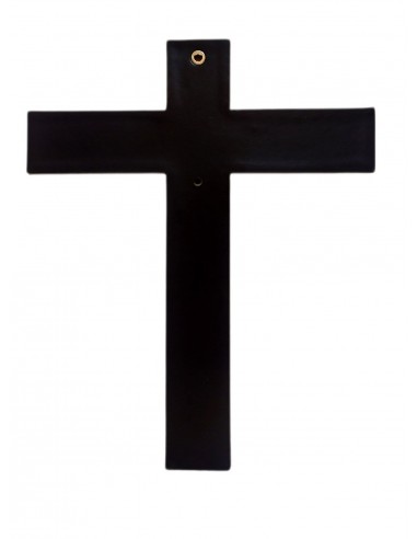 Crocifisso-Cristo-in-argento-bilaminato-su-croce-in-pelle-nera-6