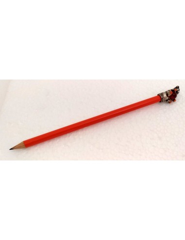 Matita-Arancione-con-Orsetto-placcato-argento