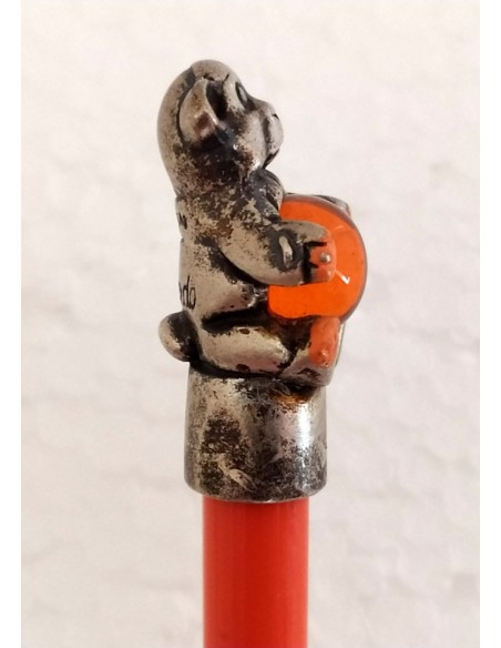 Matita-Arancione-con-Orsetto-placcato-argento-8