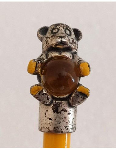 Matita-Gialla-con-Orsetto-placcato-argento-5