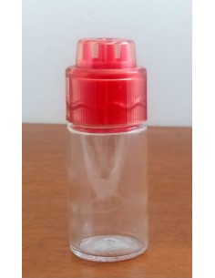 Saliera-in-vetro-anti-umido-colorata-con-punte-stappa-fori-Rossa 2