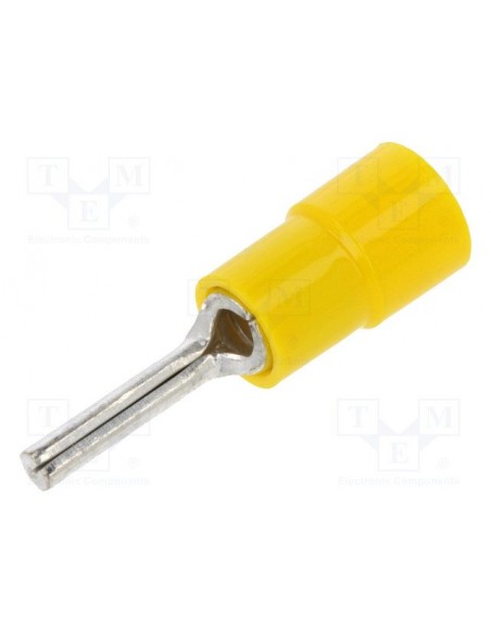 Puntale-capicorda-rotondo-preisolato-Giallo-sezione-2,5-6-mm²