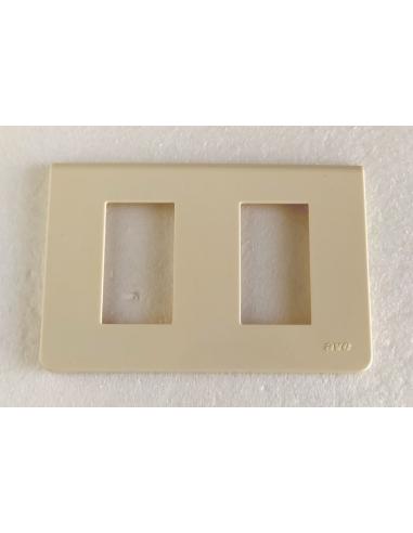 Placca-ave-2-posto-blanc-sistema-45-in-resina-bianco-panna