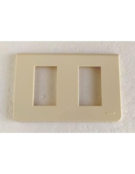 Placca-ave-2-posto-blanc-sistema-45-in-resina-bianco-panna