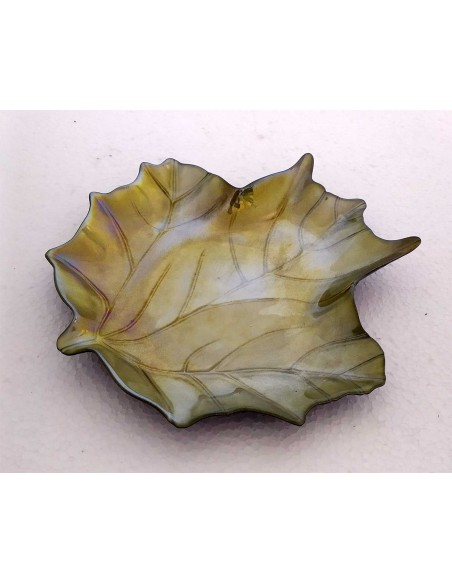 Piatto-Vassoio-foglia-verde-in-vetro-25x25-cm-3