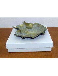 Piatto-Vassoio-foglia-verde-in-vetro-25x25-cm